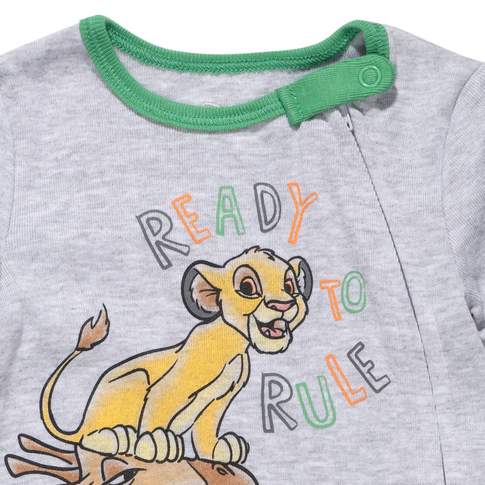 Disney Lion King Simba 2 Pack Zip-Up Snap Long Sleeve Sleep N' Play Coverall
