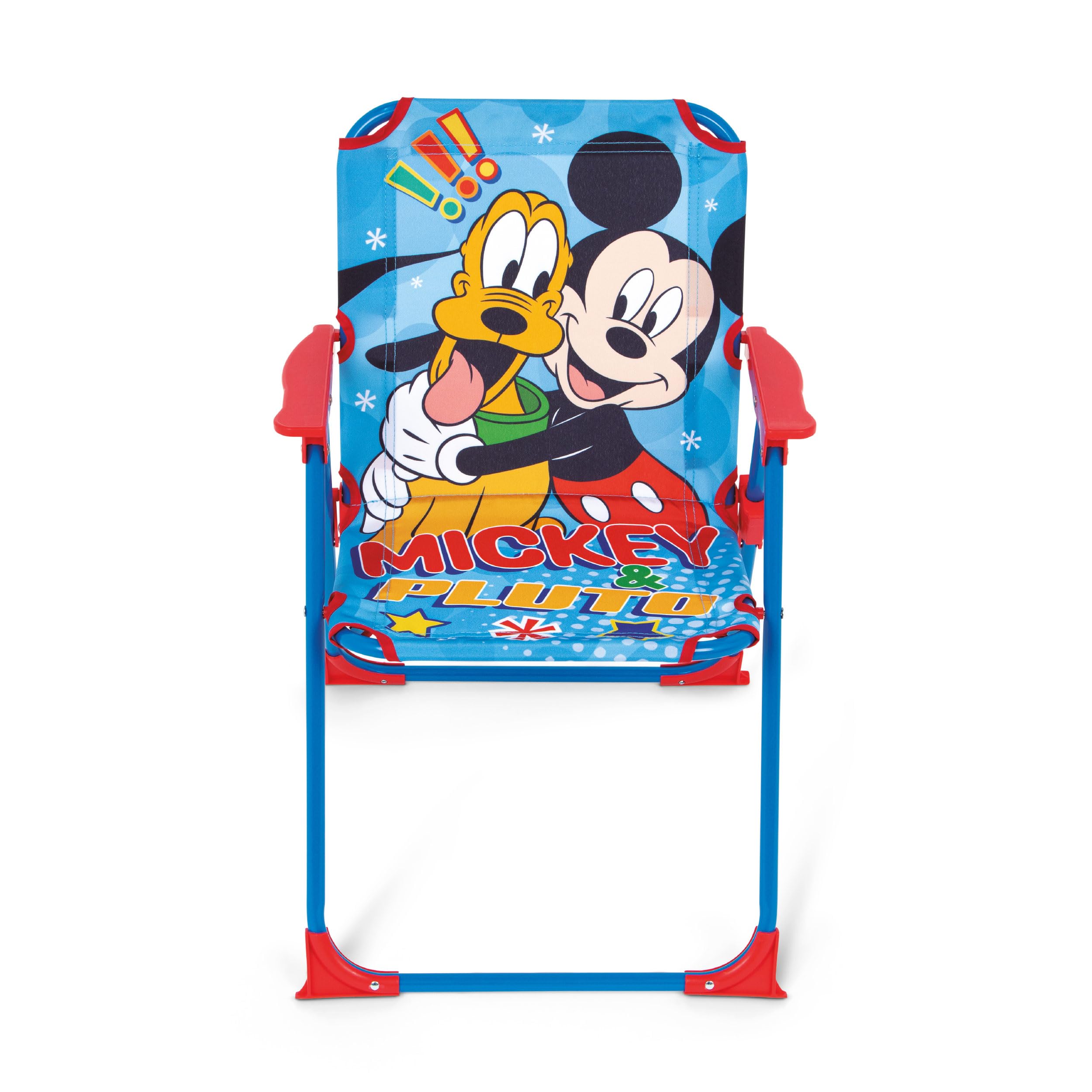 ARDITEX Silla Plegable Infantil Mickey Mouse Disney. Silla Exterior para Playa, Jardín y Terraza. Estructura Metálica, Apoyabrazos de Plástico y Asiento Lona 38 x 32 x 53 cm Azul, WD16174