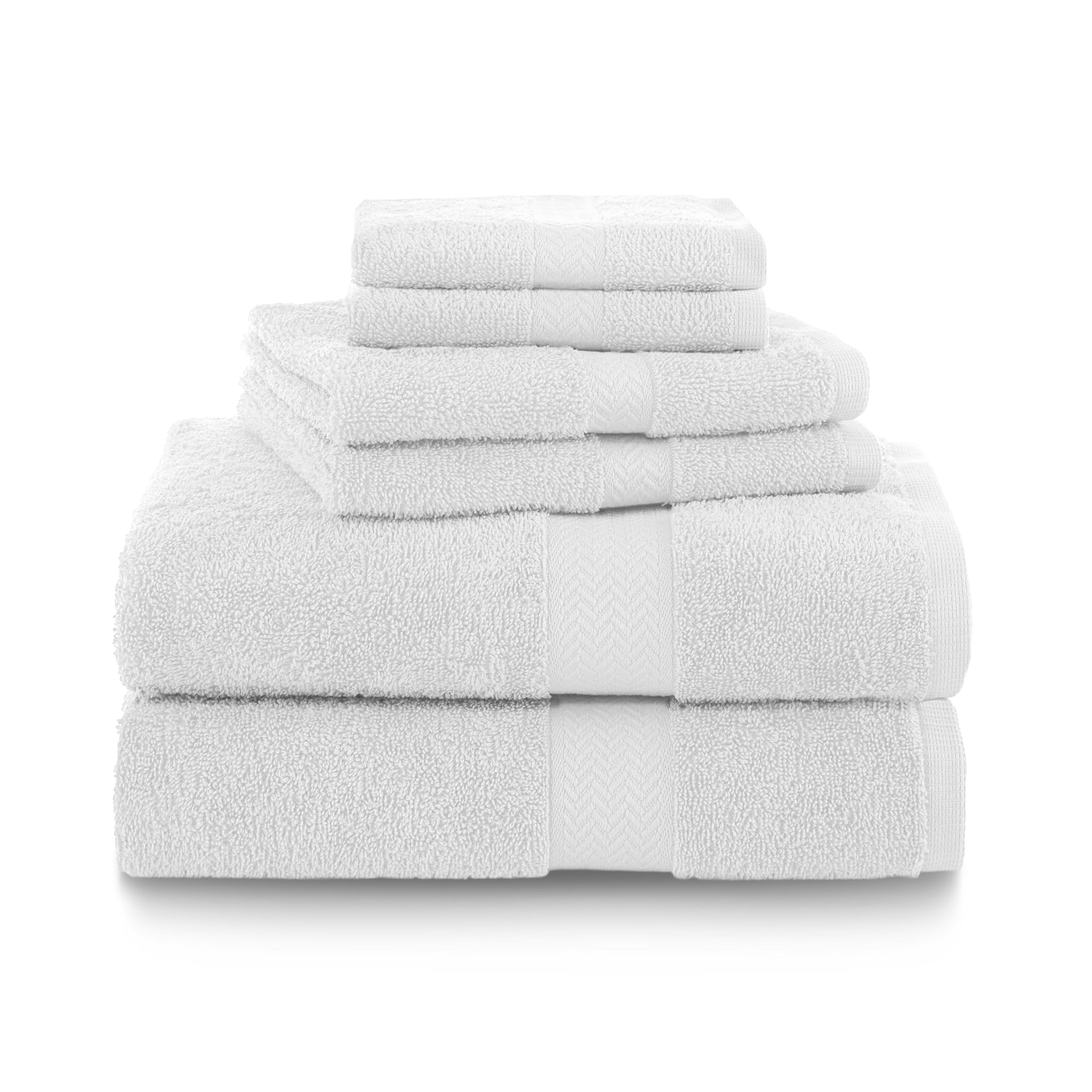 Martex 6-Piece Luxury 100 Cotton Towel Set Quick Dry Super Absorbent Super Soft 100 Ringspun Cotton Towels 2