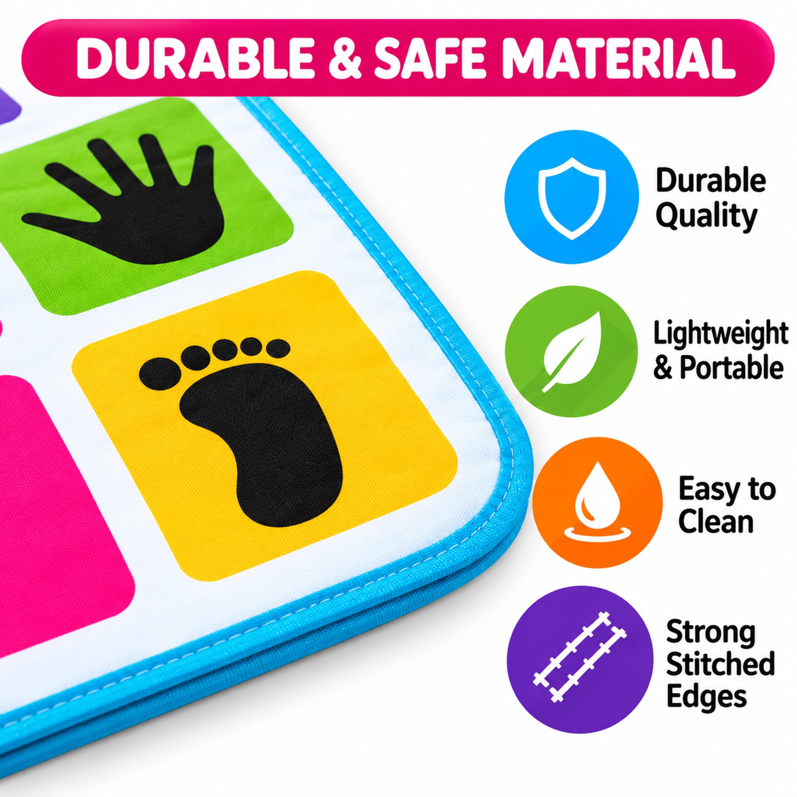 Dorytoy Hopscotch Mat for Kids Floor Games Playmats & Floor Gyms Kith-Kith, Stapu, Langdi, Ekka Dukka, Paandi, Kunte Bille Unique Balancing Game — Amazon image 5