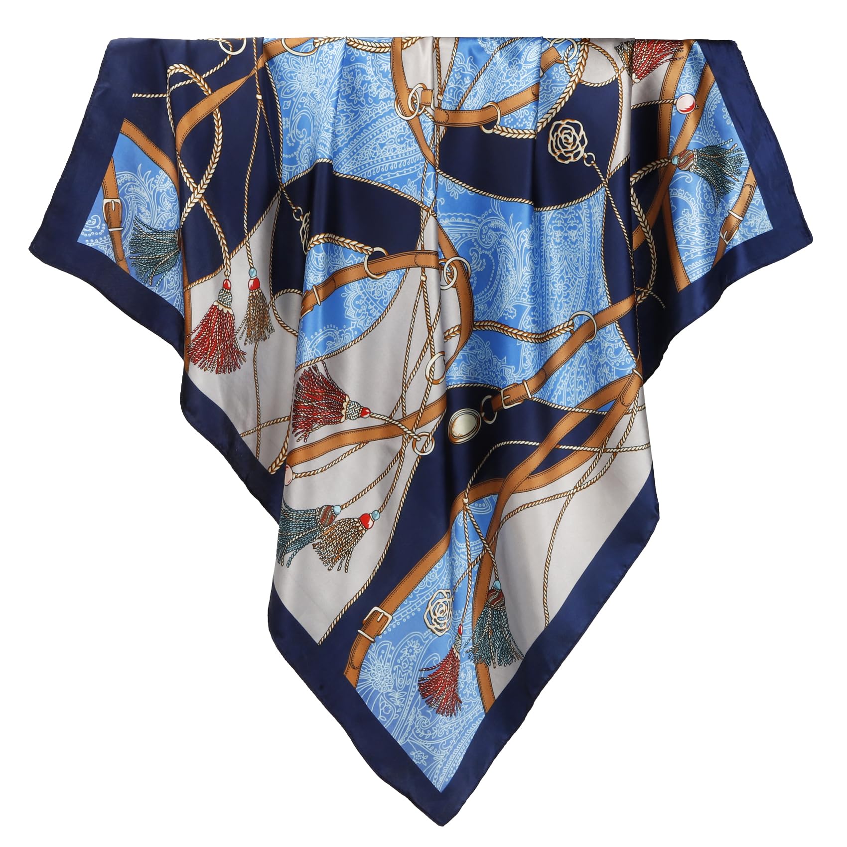 Cuffia Seta Foulard Capelli Donna, Sciarpa In Raso Quadrato