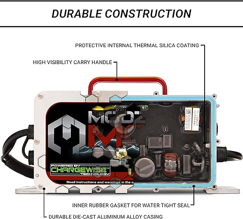Miniatura 5 de MODZ Max36 - Cargador de batería para carrito de golf de 15 amperios compatible con modelos de coche club de 36 voltios, EZGO y Yamaha con enchufe