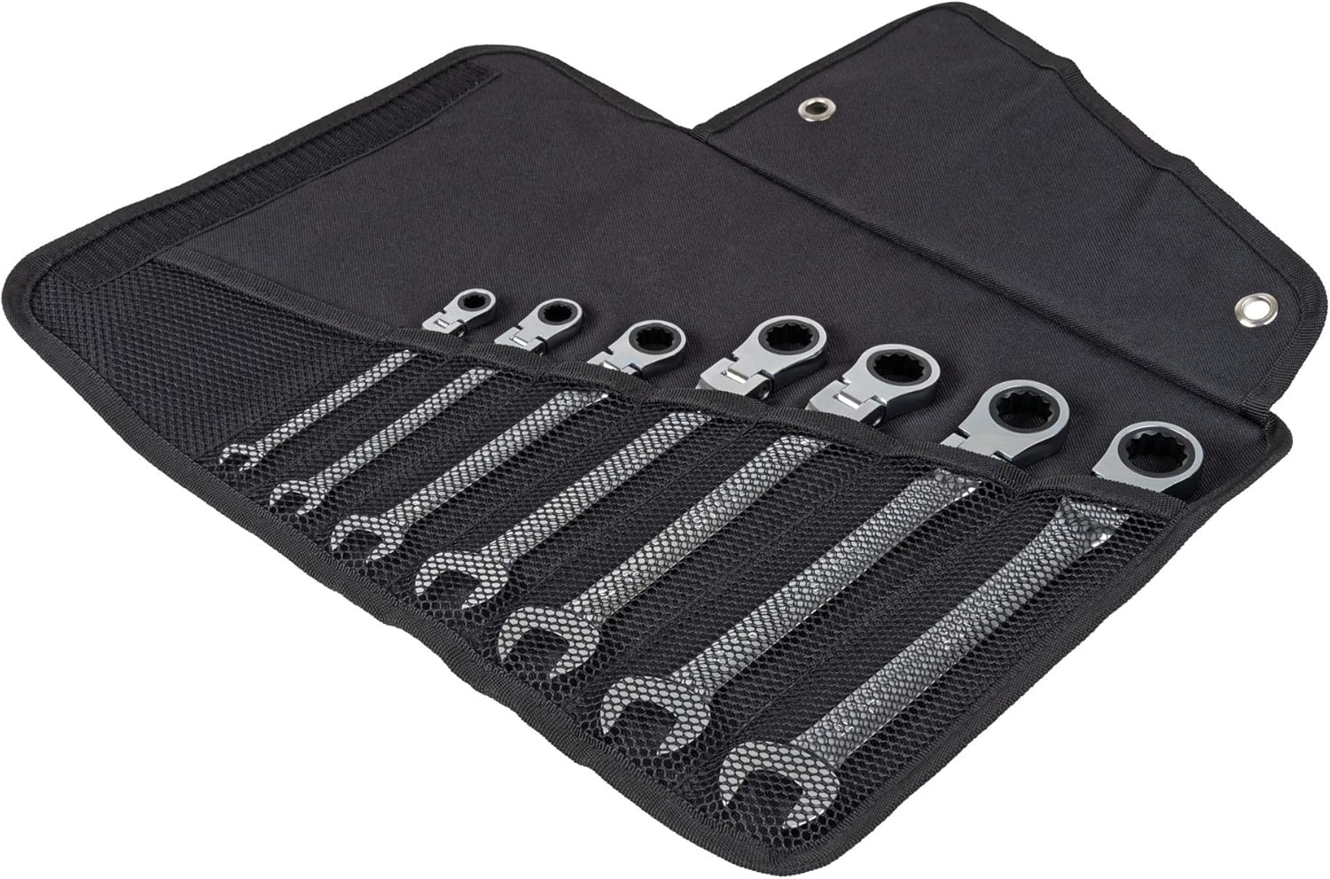 STIER Ringratschenmaulschlüssel-Satz mit Gelenk 90°