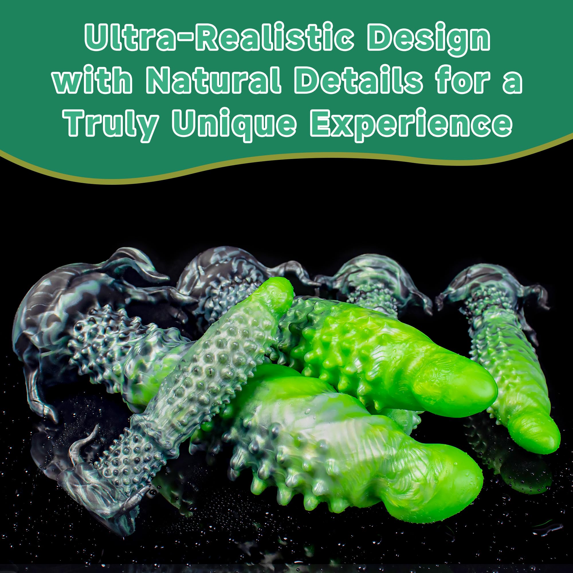 Devil Tentacle Fantasy Dildo - Plug anale in silicone liquido con forte ventosa per stimolazione del punto G per uomini e donne, giocattolo sessuale impermeabile, vibratore unisex (A107L-LH)