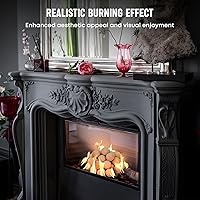 Vista 5 de Stanbroil Bolas de cerámica de 2 pulgadas, juego de 25 bolas redondas, accesorio moderno para hogueras de interior o exterior, cuenco de fuego