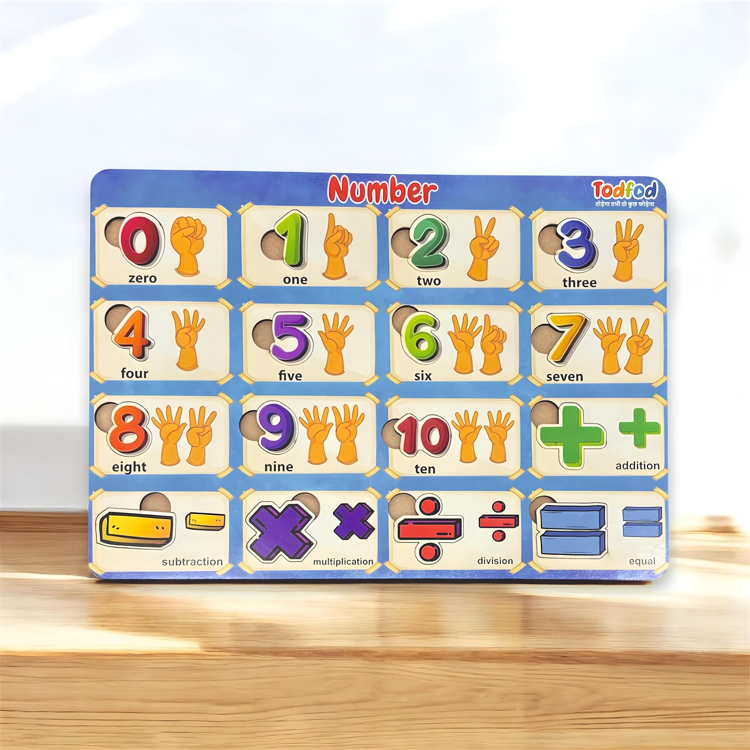 TodFod A to Z Wooden Educational Alphabet Learning Board for Kids