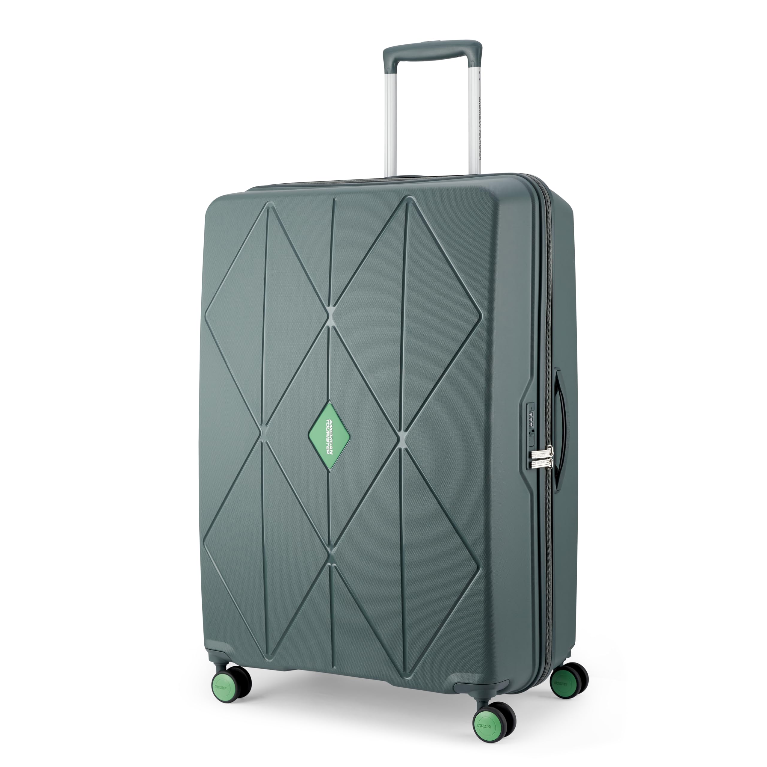 american tourister Qubiz | Check-in Trolley Bag (80 cm) | 113 Ltrs | 360° 8 Wheel Spinner | Hard Case | Recessed TSA Lock | 3 Years Global Warranty | Green-picture-31