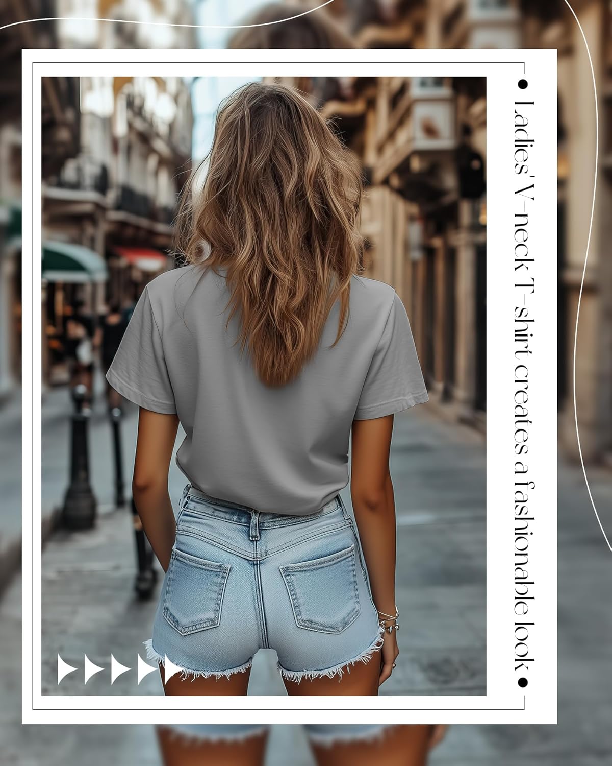 Riyiper 4 Pack Women's V Neck T Shirts Short Sleeve Casual Tunic Tops Loose Fit Summer Curved Hem Basic Tee - Image 3