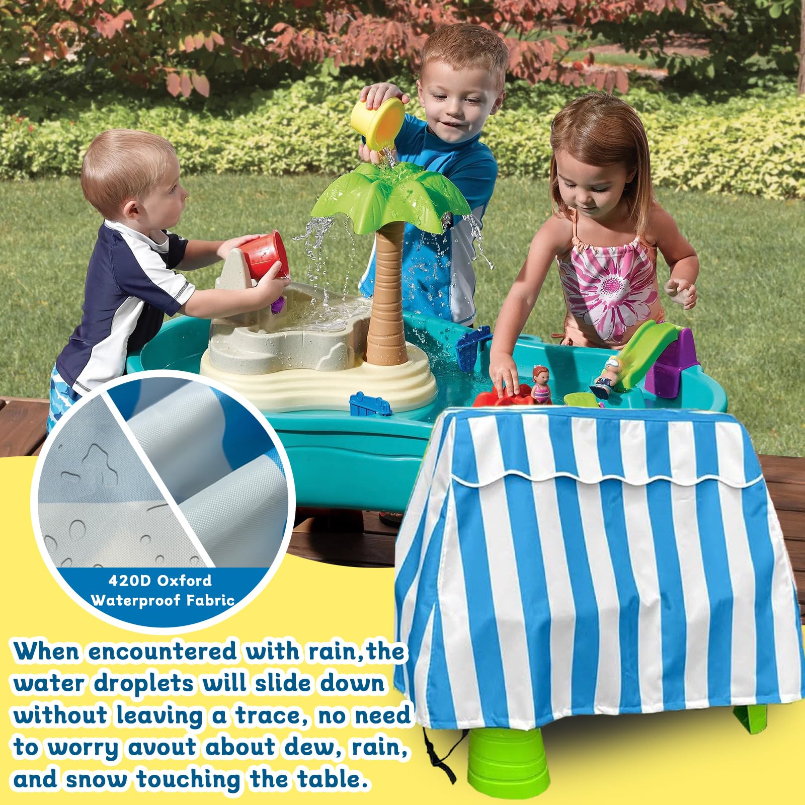 Housse De Table D'eau Pour Enfants - Protection Imperméable, Anti-poussière, Anti-UV - Compatible Step2 Et Autres Modèles