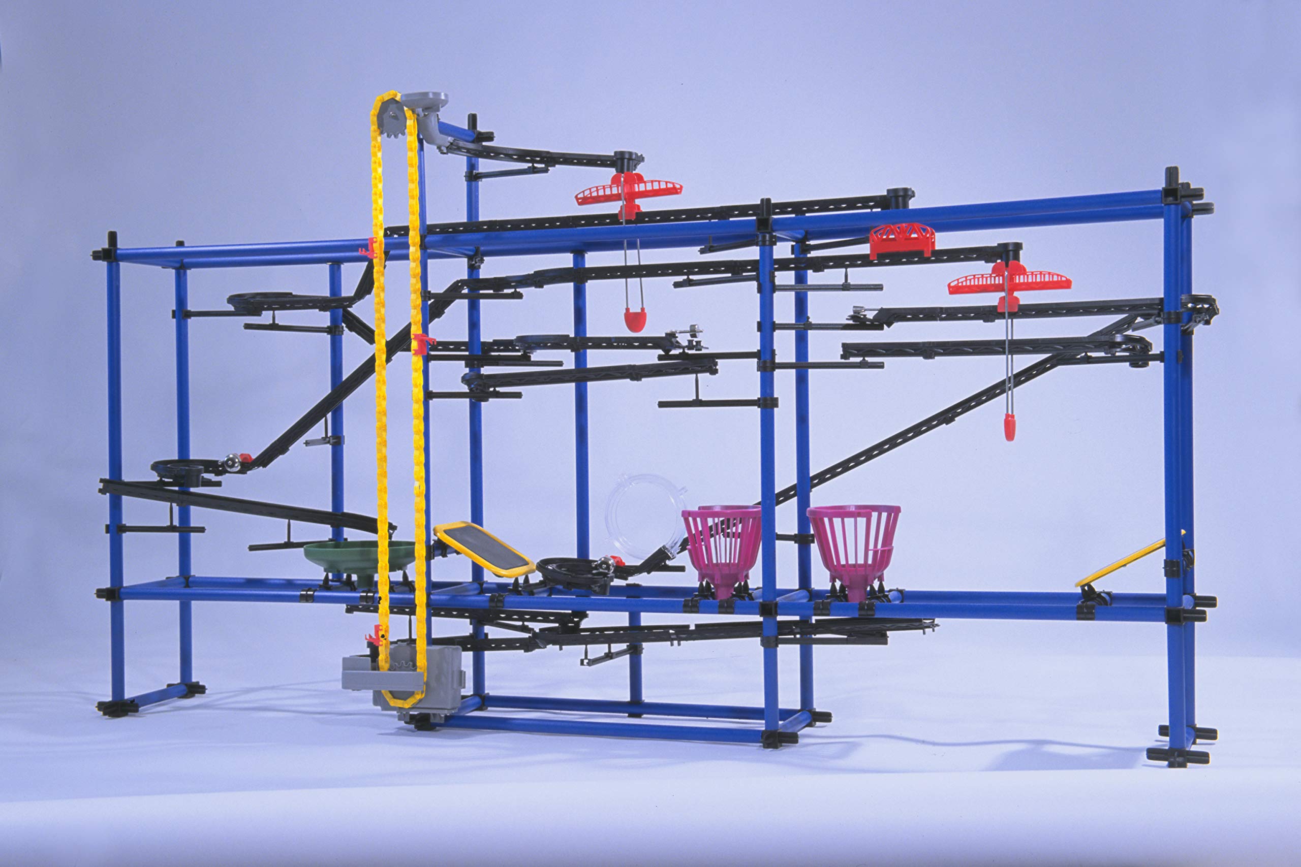 Chaos Tower Marble Run STEM Toy. Build Infinite Rube Goldberg Machines