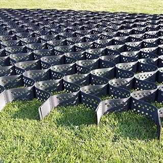 Ground Grid 2" Tall Ground Grid Stabilizer, Heavy Duty Geocell Driveway Honeycomb Geo Grid, Garden Permeable Pavers for Erosion Control/Retaining Wall (Size : 2mx10m (6.6ftx33ft))