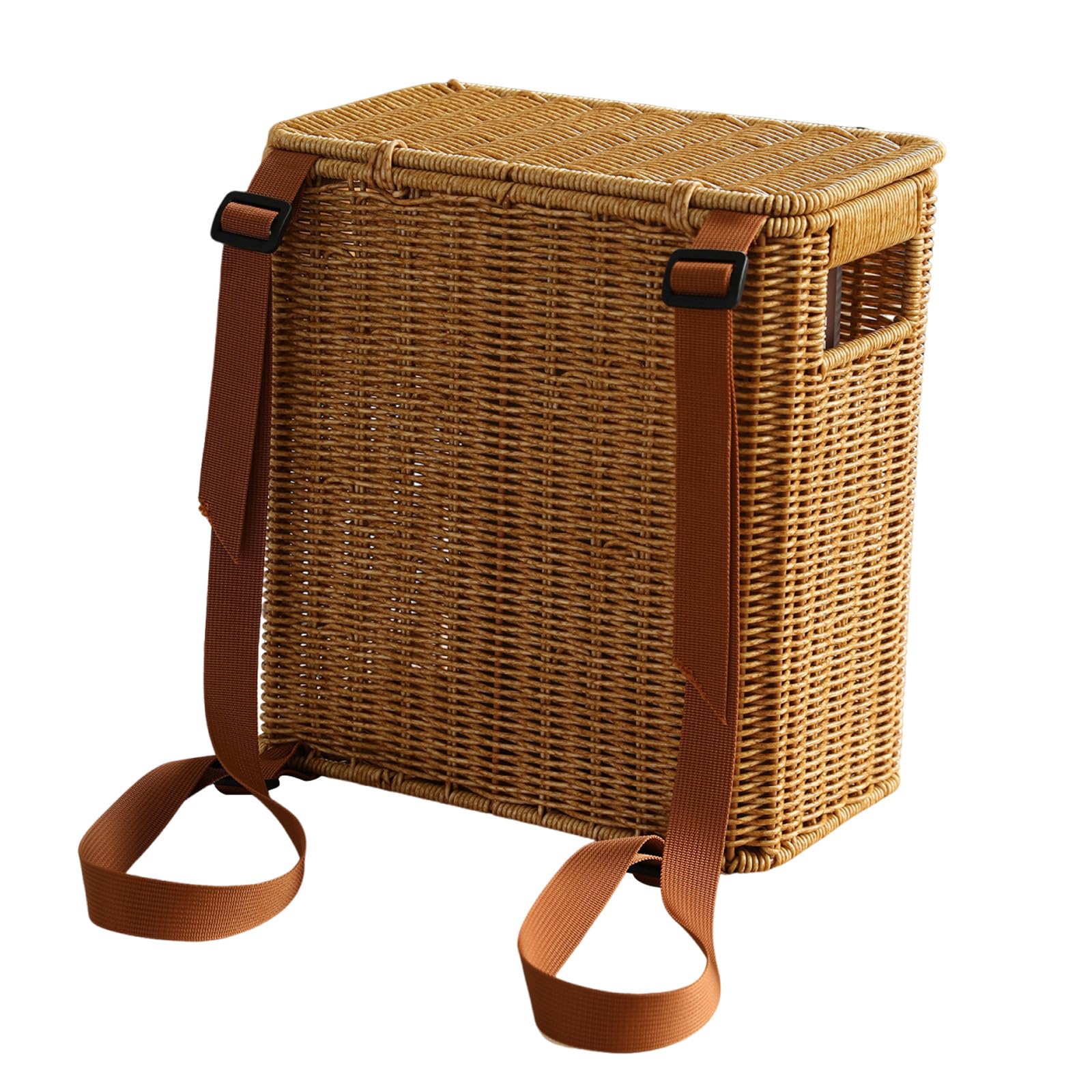 Cesta tejida tipo mochila YARNOW con asa para organizar el hogar con estilo y comodidad