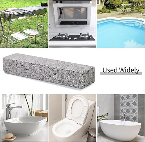 Miniatura 10 de HongWay Paquete de 10 piedras pómez para limpieza de inodoros, almohadilla de estropajo pómez para limpiar inodoros, bañeras, fregadero de cocina,