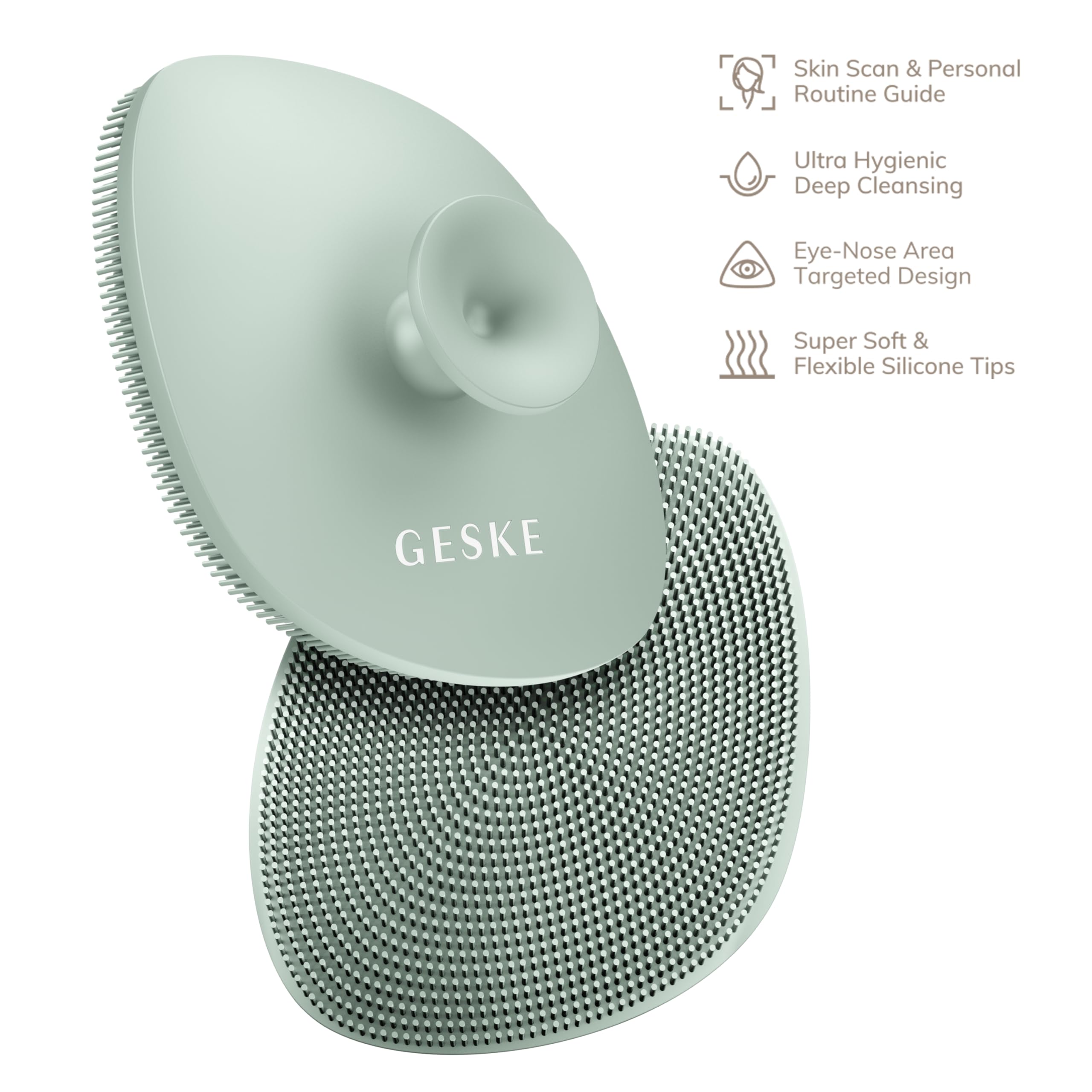 Amazon | GESKE SmartAppGuided フェイシャルブラシ - 4イン1 ソフト