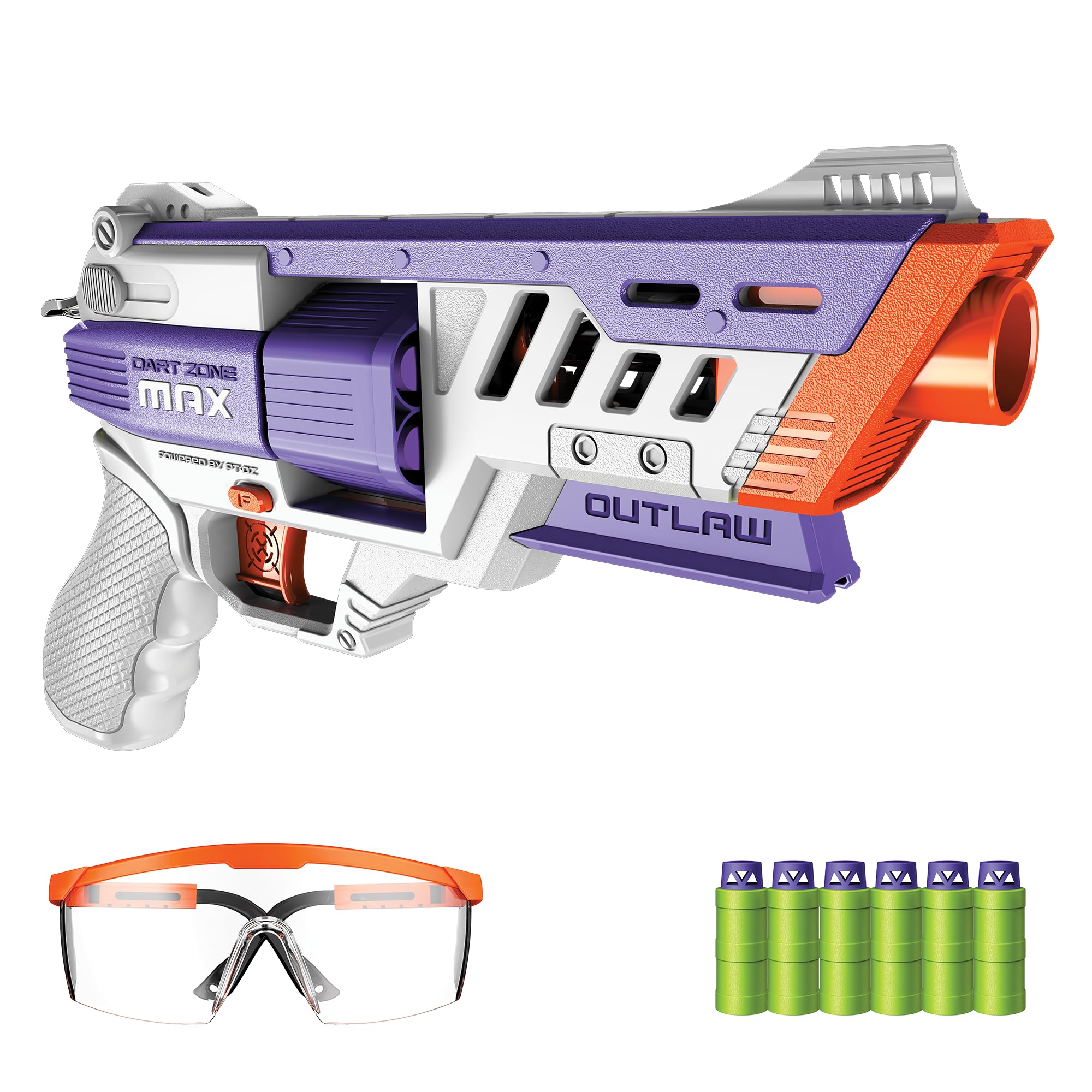 Max Nitroshot+ Outlaw High-Powered Hammer-Prime Pro Dart Blaster