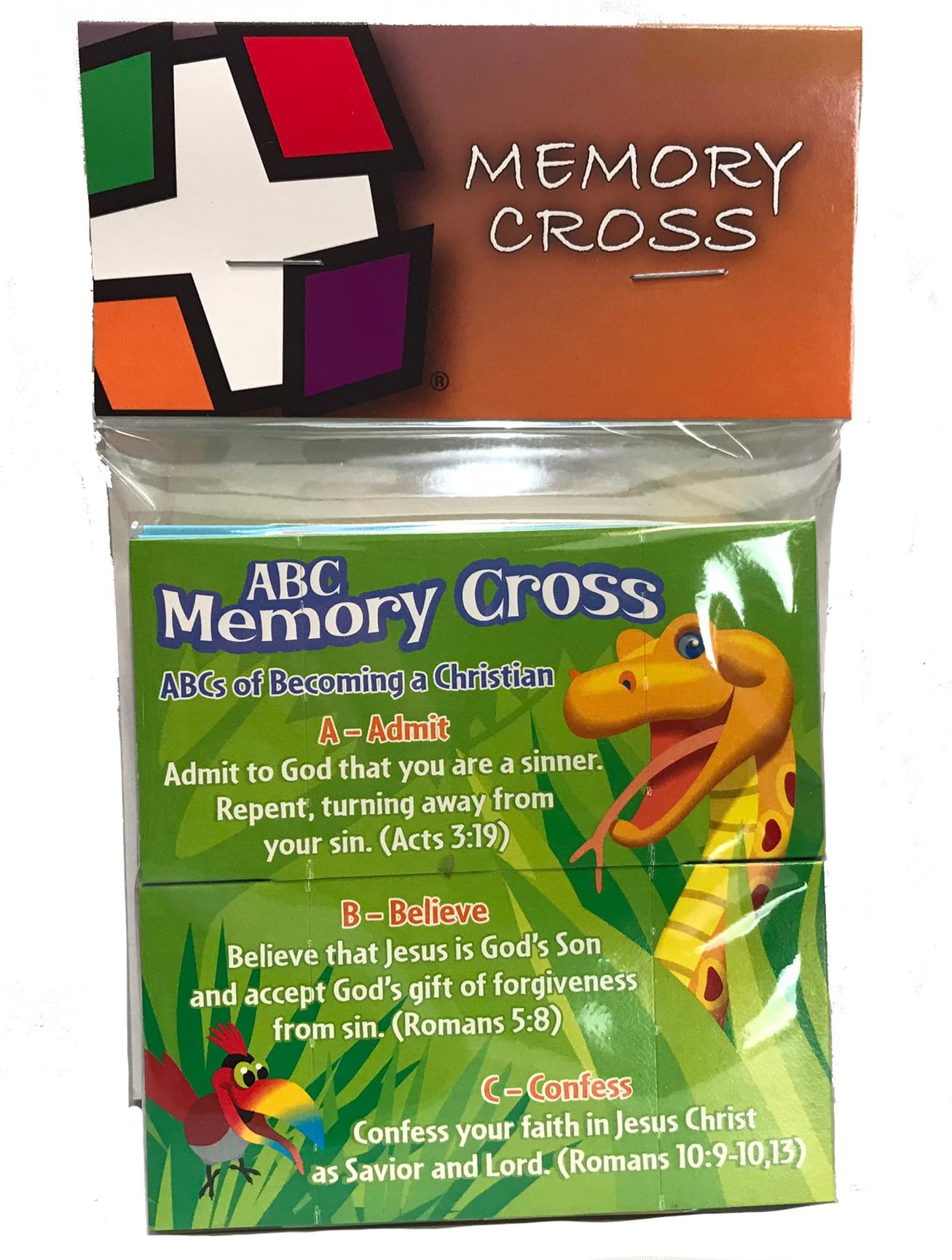 ABC Memory Cross Gospel Tracts for Children – 25-Pack – Interactive Origami Design – Teach Children Salvation Through Admit, Believe, Choose - 99779