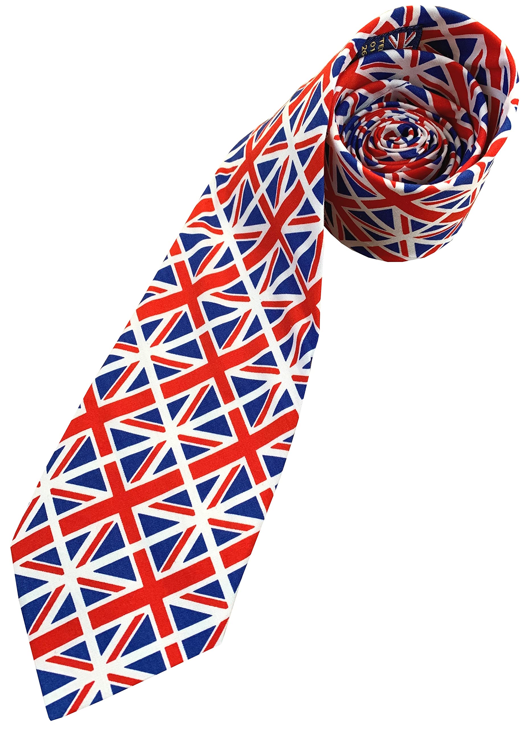 Men's 100% Cotton British Union Jack Flag Neck Tie