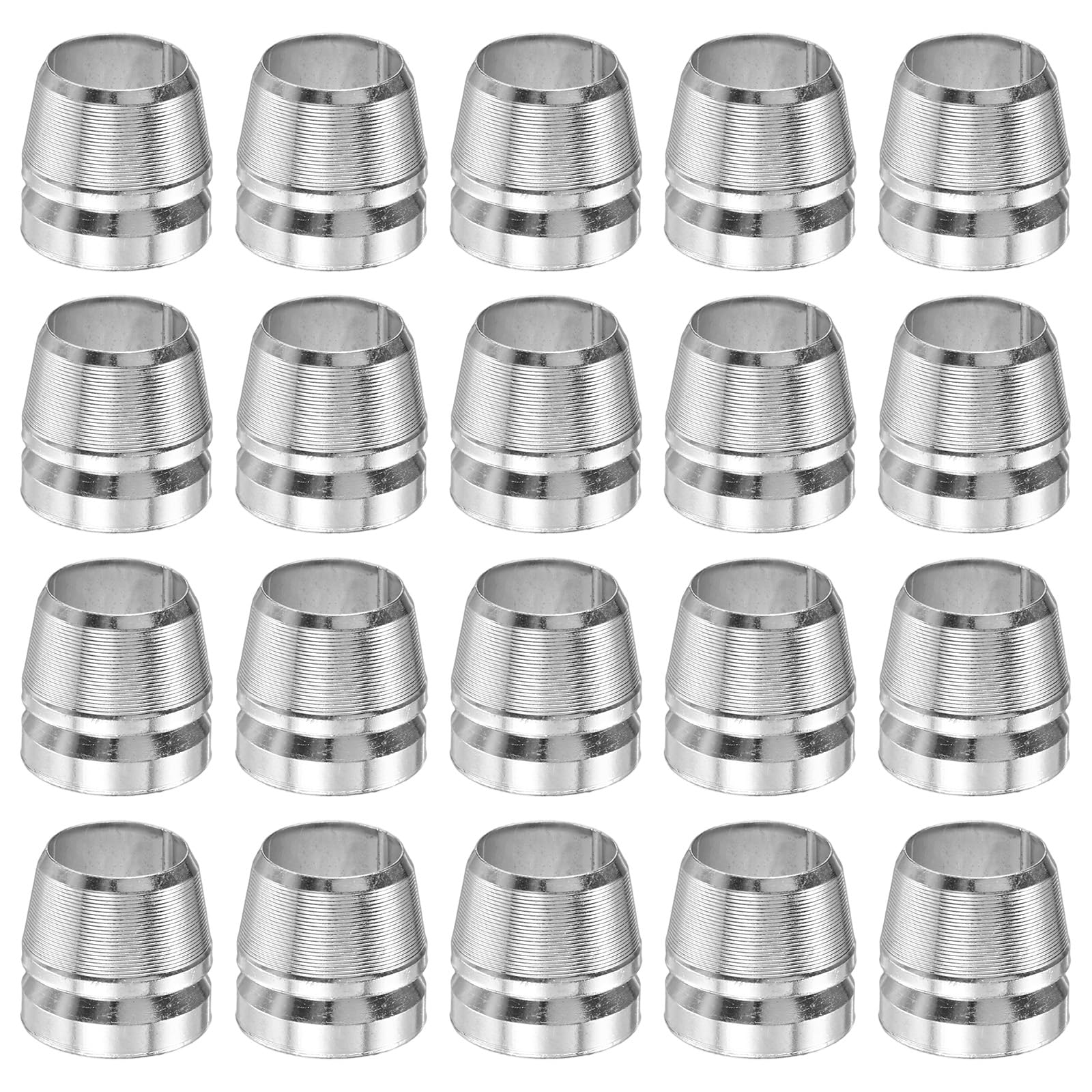 M METERXITY 20-Pack Safety Round Axe Handle Wedge, 16mm/0.6in Diameter Metal Hammer Handle Wedges for Reinforced Axe/Claw Hammer/Sledge/Wood [Silver Tone]