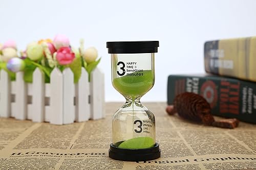 Miniatura 2 de 3 Minutos De Arena Temporizador Reloj De Arena Reloj De Arena Reloj De Arena Para Clases De Juegos De Cepillado De Dientes Entrenamiento - Verde