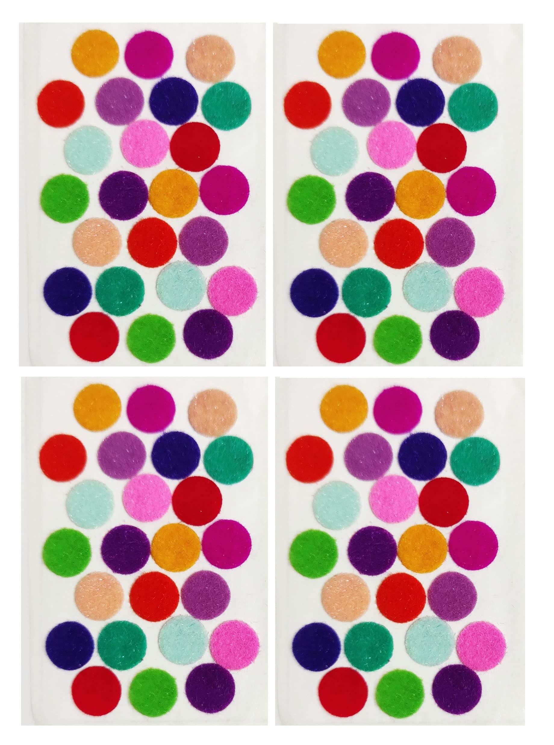 DeLegarde® Multi Colour Large Plain Bindi Velvet Bindis for Women-image-18