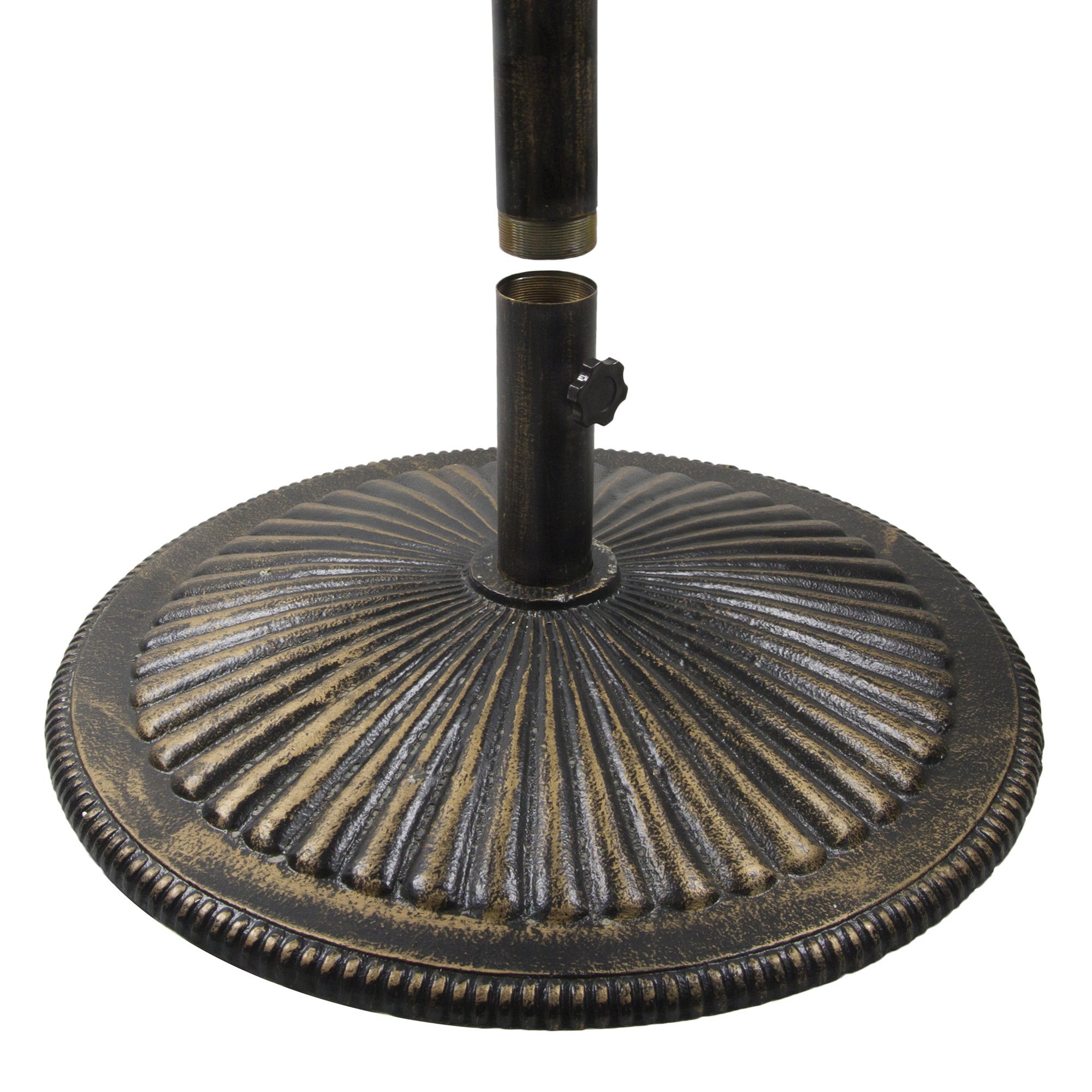 Amazon Com 80 Lb Classic Cast Iron Umbrella Base In Bronze Patio Umbrella Bases Garden Outdoor