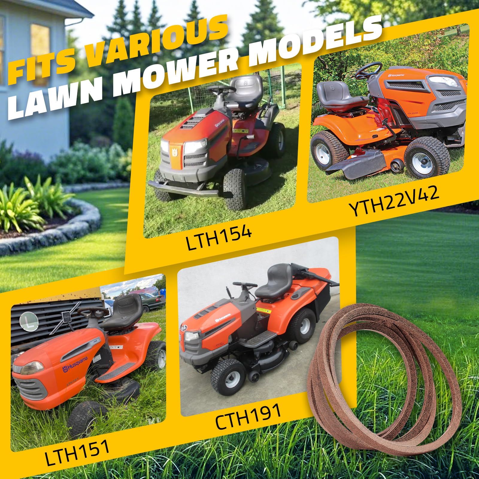 Cinghia Di Ricambio Per Husqvarna LT154 - Compatibile Con Modello 532408381