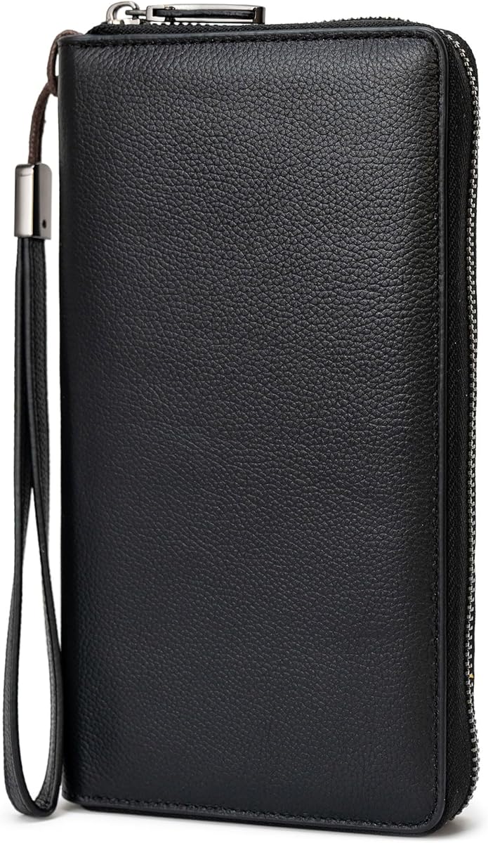 Women RFID Blocking Wallet Leather Zip Around Phone Clutch Large Capacity Travel ladies Purse Wristlet
