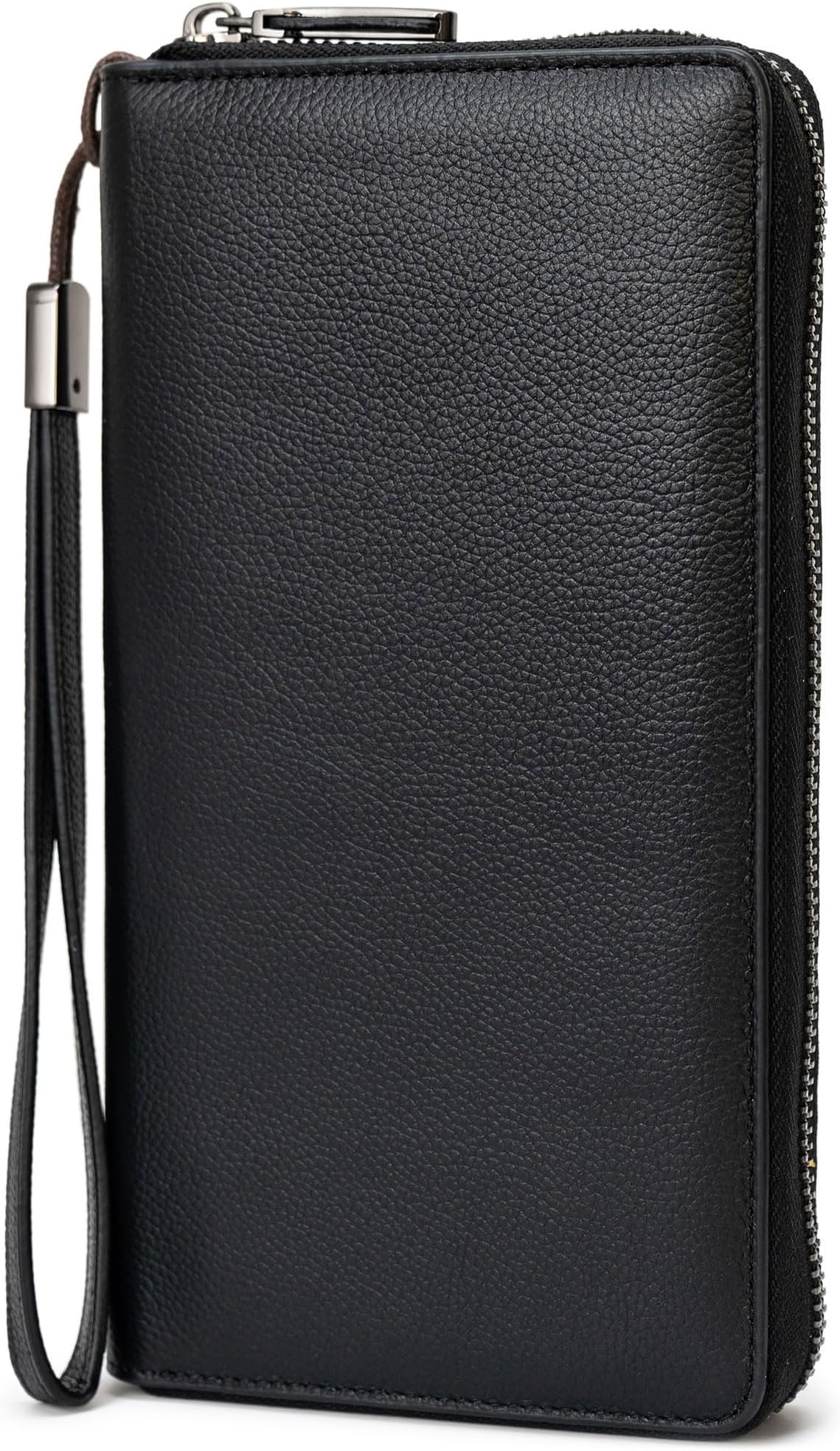 Rfid Blocking Purses for Women Real Leather Zip Around Large Travel Mobile Phone Ladies Long Money Purses Wallet, 17 Card Slots