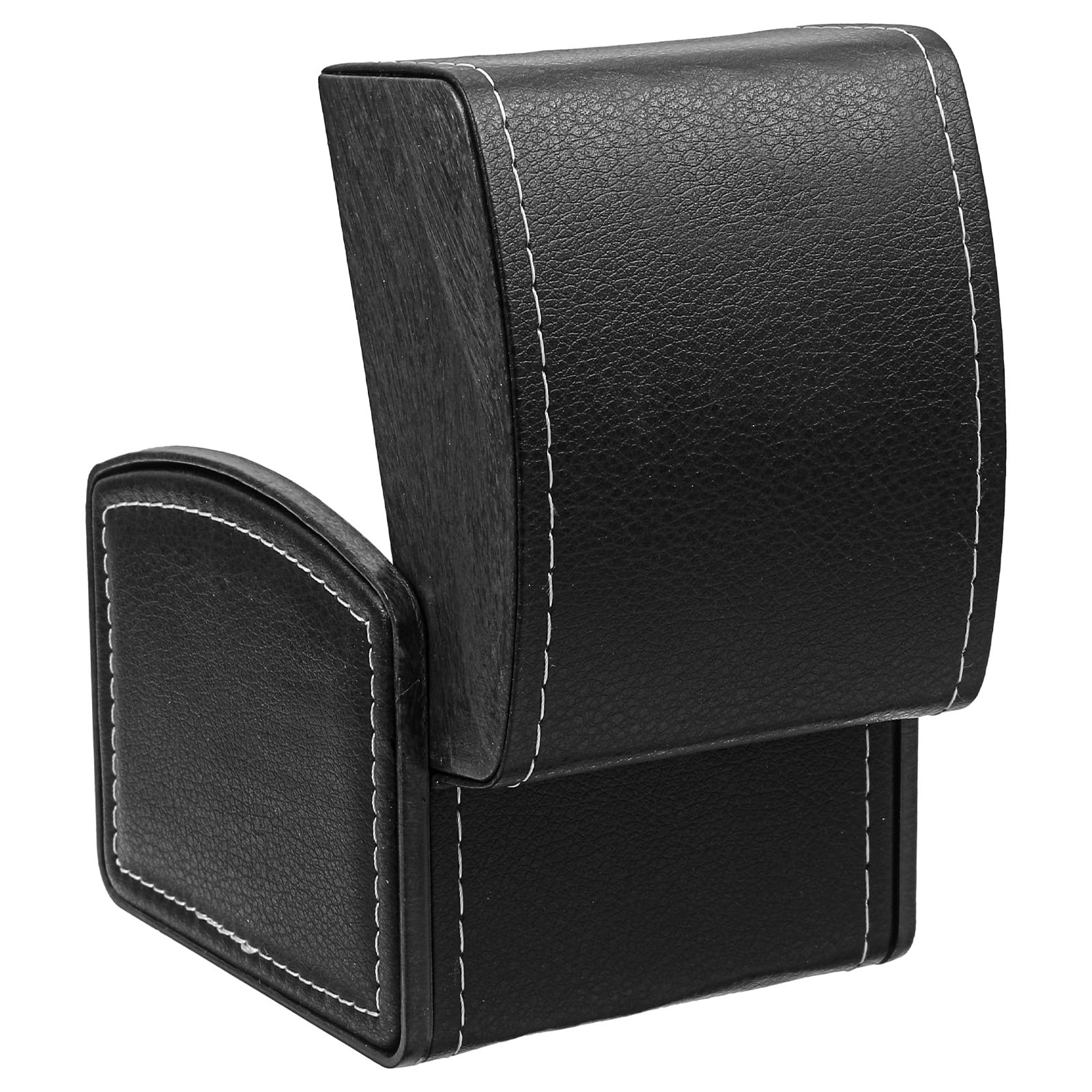 10 Packs Single Grid Watch Box with Pillow, PU Leather Gift Case for Bracelet, Jewelry Wristwatch Storage, Watches Display Holder for Men and Women, Single Watch Roll Organizer, Black