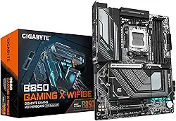 GIGABYTE Placa-mãe B850 Gaming X WIFI6E AMD AM5 LGA 1718, ATX, DDR5, 3X M.2, PCIe 5.0, USB-C, WIFI6E, LAN 2,5GbE, EZ-Latch, Garantia de 5 anos