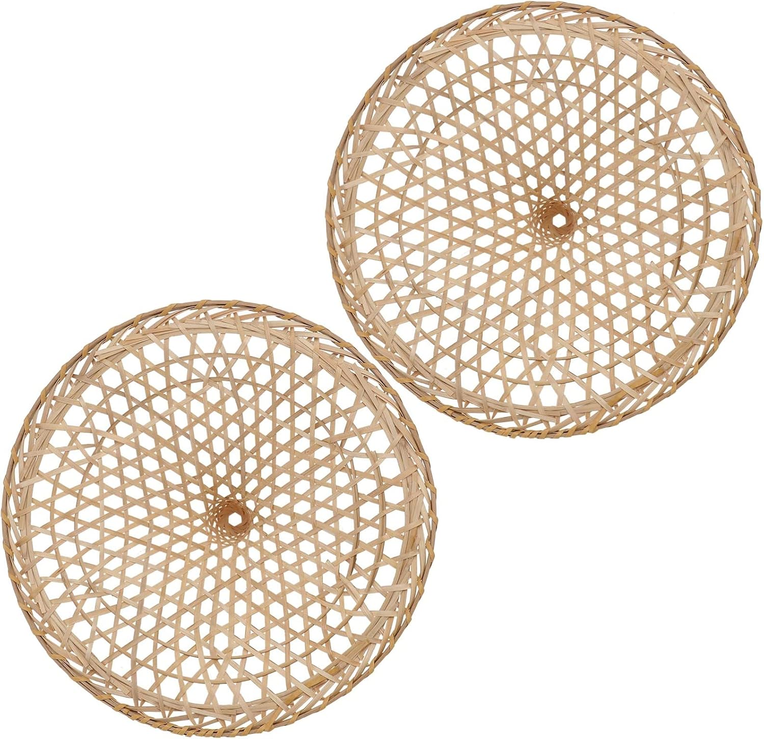 OSALADI 2pcs Lampshade Bamboo Hat Decorative Light Cover Hanging Lamp Shade Outfits for Girls Rattan Chandelier Lamp Shade Retro Japanese Weaving Dancing Prop Summer Rice China