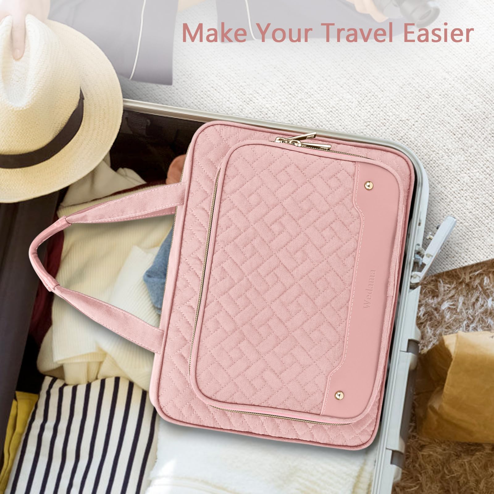 Wedama Neceser para mujer, bolsa de aseo colgante de viaje con compartimento organizador de joyas, bolsa de maquillaje, bolsa de maquillaje impermeable, bolsa de viaje para cosméticos, viajes, camping