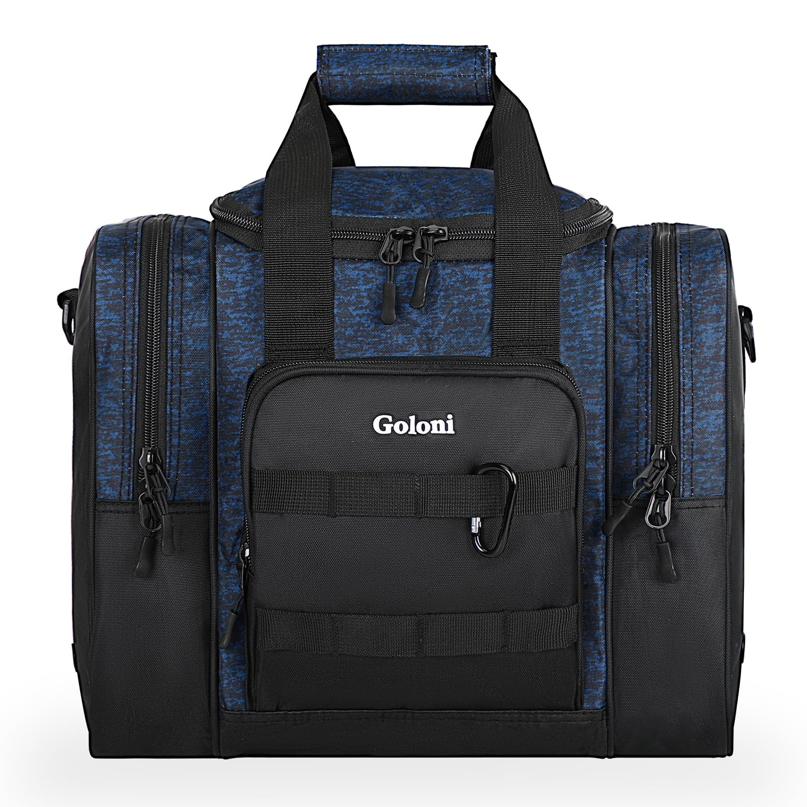 Goloni Bowling Ball Bag for Singer Ball with Padded Ball Holder, 2 Pockets fit Bowling Shoes Up to Mens Size 14 and Accessories