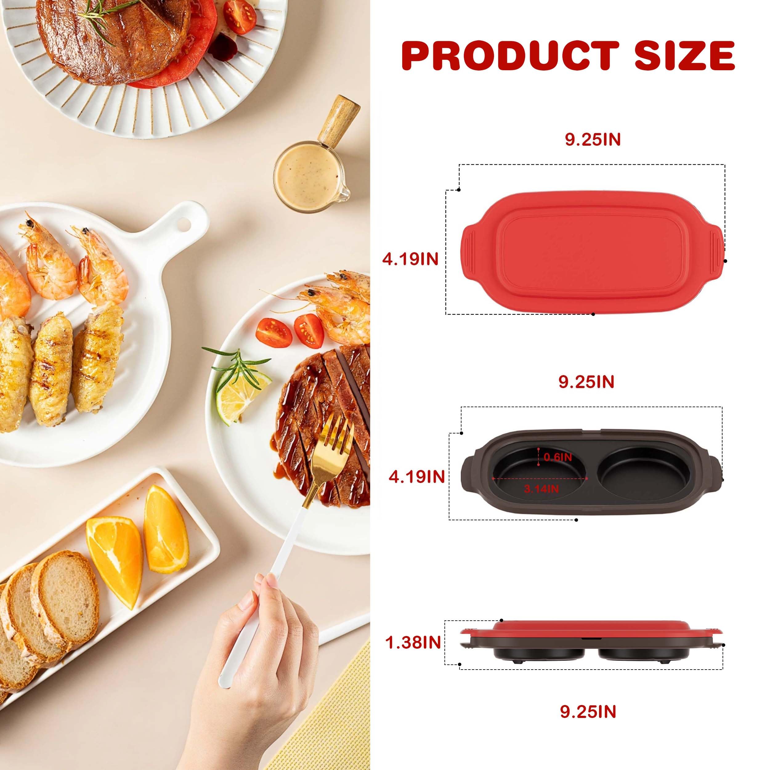 Microwave Egg Fryer | Cooker & Poacher for Breakfast Sandwiches | Maker for 2 Eggs | Dishwasher-Safe & BPA-free