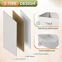 Vista 7 de DEVAISE Archivador vertical de tela de 2 cajones, soporte de impresora rodante, blanco