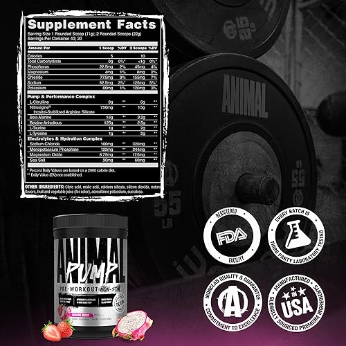 Miniatura 7 de Animal Pump NS - Polvo de preentrenamiento sin estimulación para hombres y mujeres, preentrenamiento sin cafeína para energía, concentración y