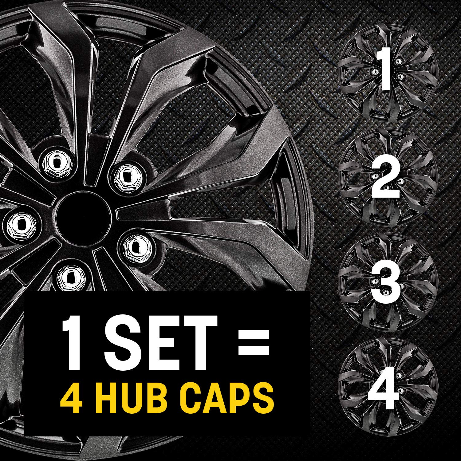 Buy Pilot Automotive Wh55516GmB Fit Spyder Wheel Cover, 16Inch