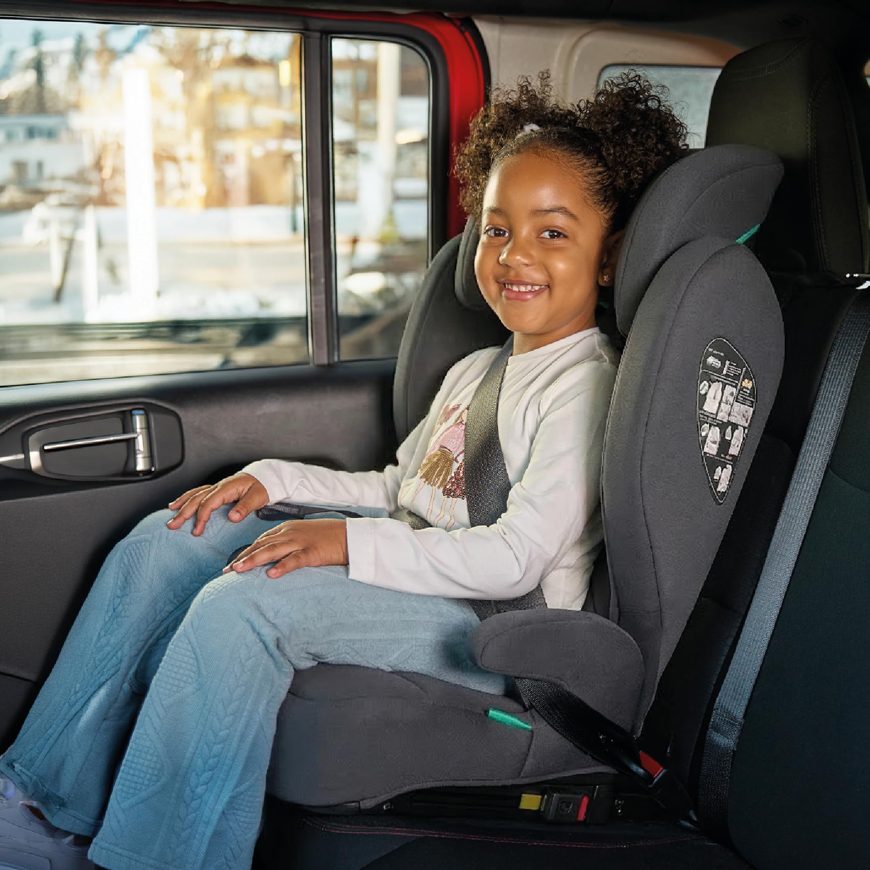 MS BabyWorld – BETA e ALPHA – Seggiolino auto Isofix Gruppo 2/3 e seggiolino rialzato convertibile | 15-36 kg | 100-150 cm | Cintura di sicurezza | Per neonati e bambini piccoli (Alpha Nero)