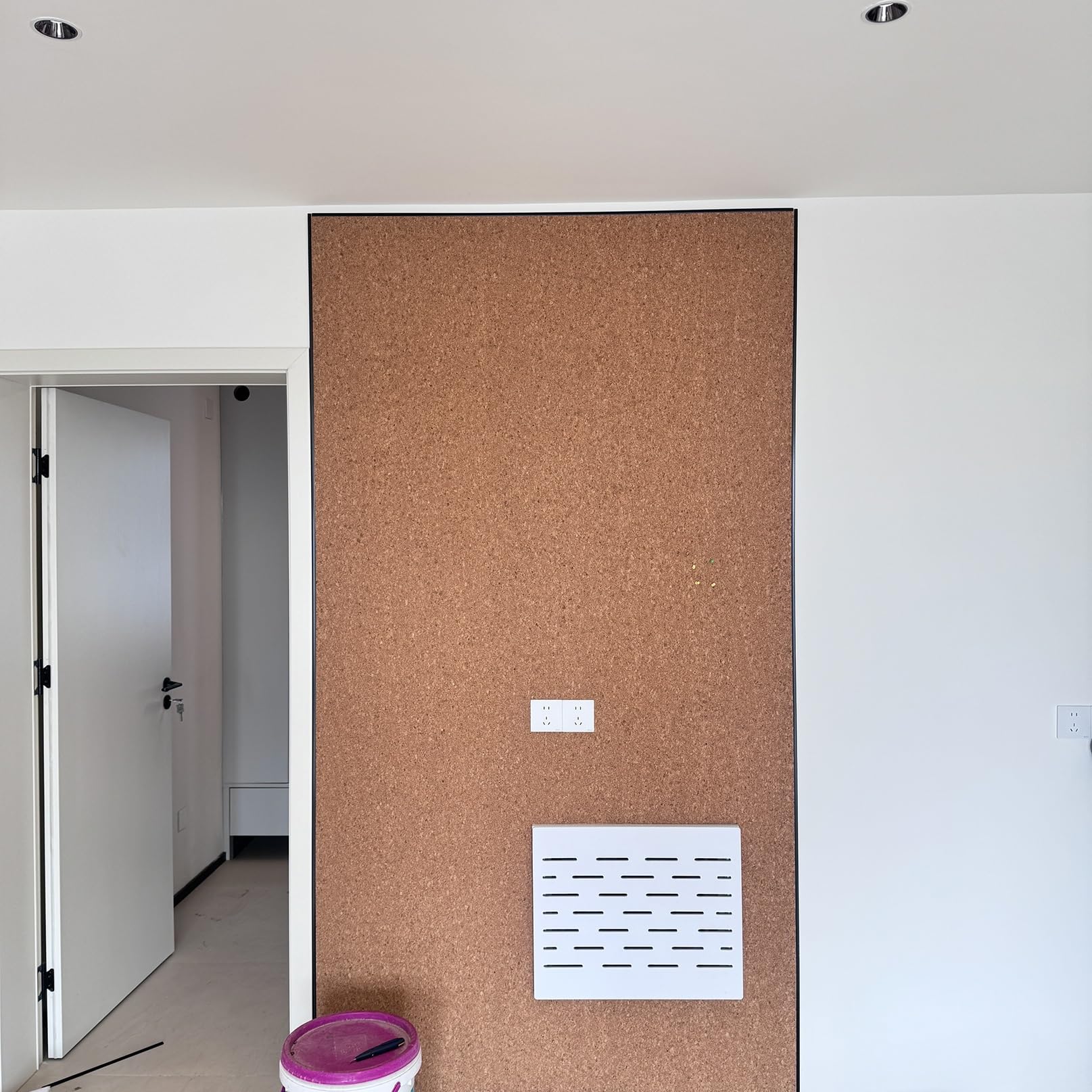 Rollo de corcho grande 1/4 pulgadas aislamiento acústico alta densidad para oficina hogar bricolaje 0,8 m x 1 m marrón