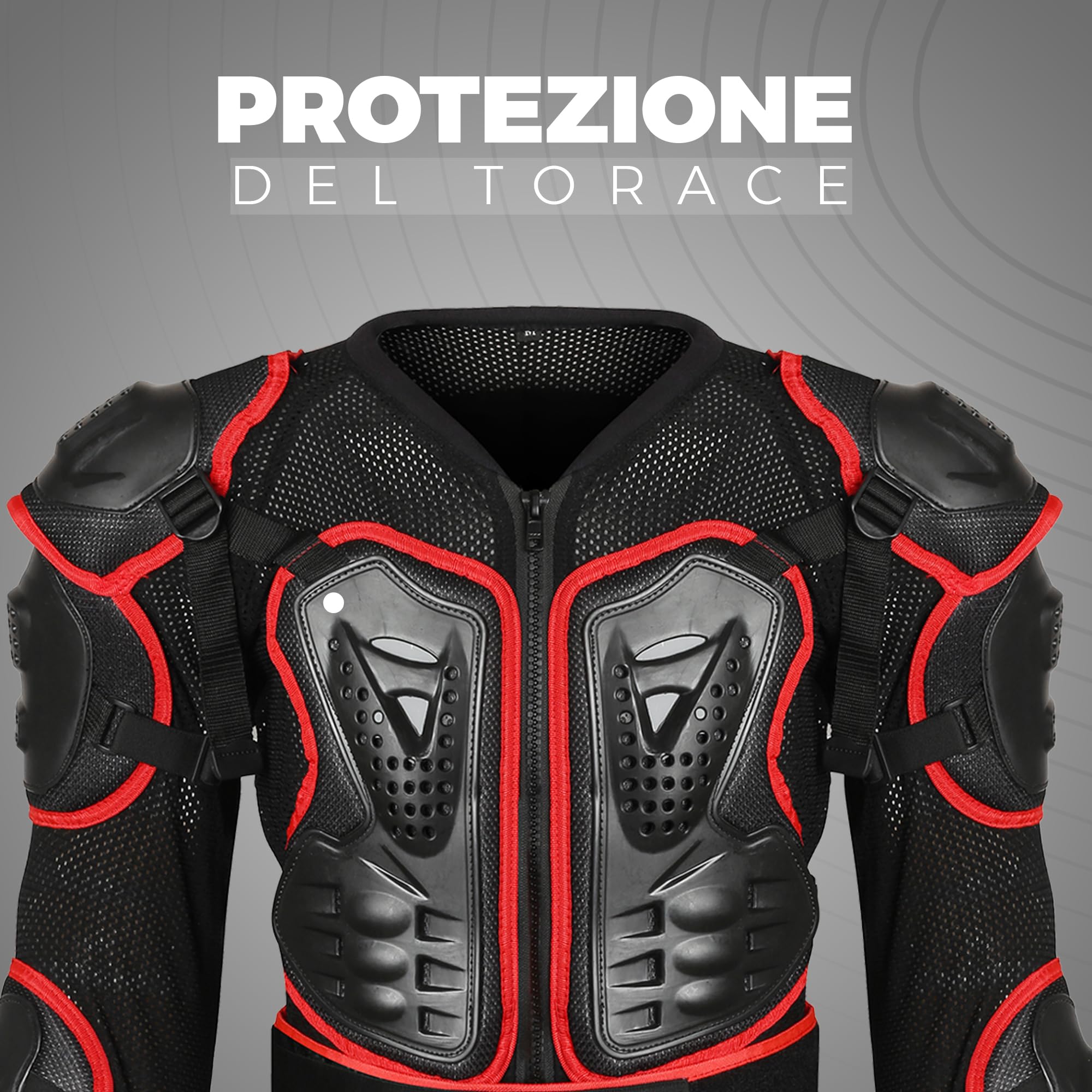 STORM Protector de Espalda para Moto MTB, Mujer Hombre Adulto Enduro Columna Vertebral Protector de Pecho para Motocross con protección