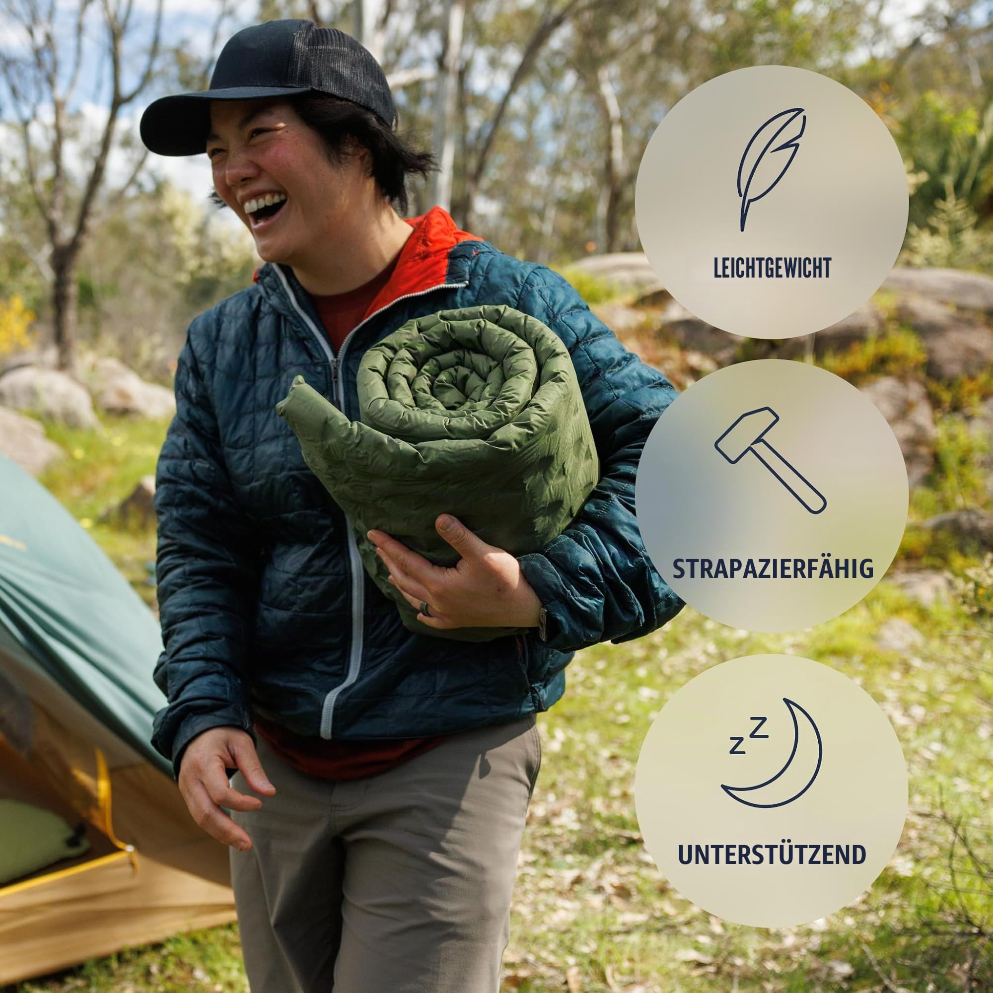 Sea To Summit Camp Plus Self-Inflating Regular Isomatte (Maße 183 x 56 x 7 cm/Gewicht 1,05kg / Isoliert bis -20°C) - Regular