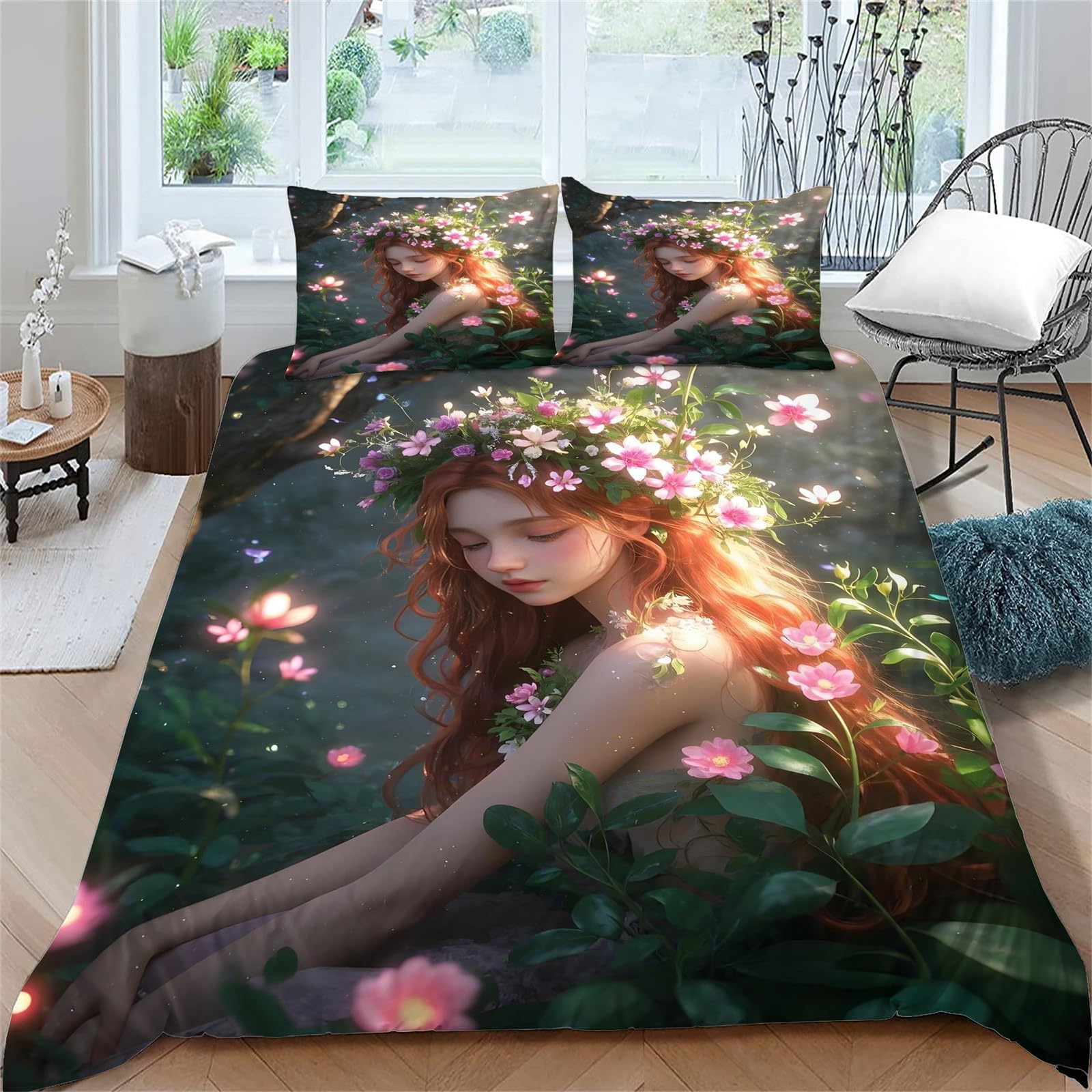 Housse de couette 220x240 fille anti-transpiration microfibre avec zip