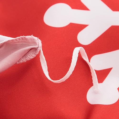 Miniatura 6 de Merryword Juego de funda de edredón de copo de nieve, ropa de cama roja de Navidad con estampado de copos de nieve blancos, juegos de ropa de cama