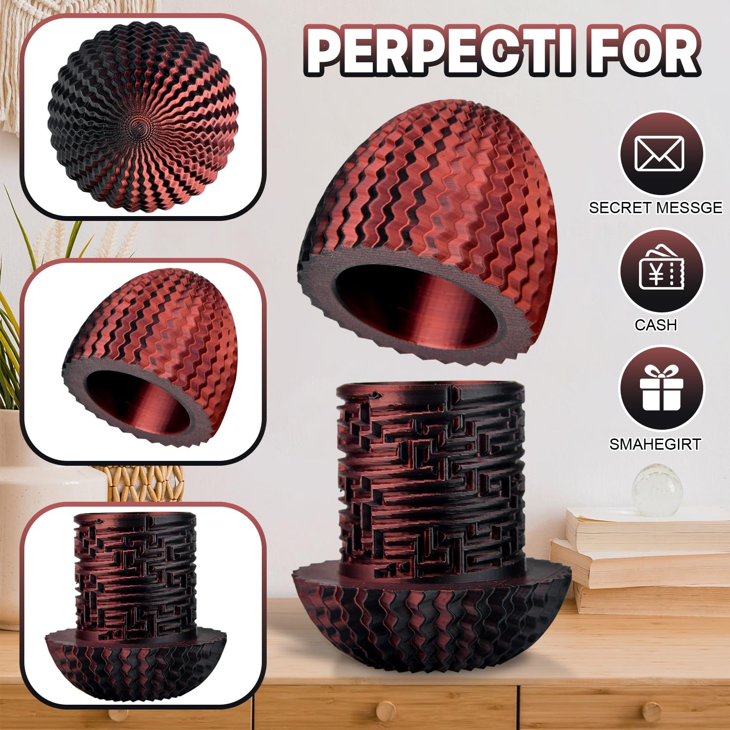 Mystery Egg Puzzle Box Easter Gifts, Mystery Box Easter Eggs Decorations for Cash, 3D Money Puzzle Box Annoying Gift Box with Hidden Compartment for Adults & Kids, Birthdays Presents - Image 2