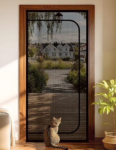 BFNN Cat Screen Door, Extra Tall Cat-Proof Mesh Gate, Fit