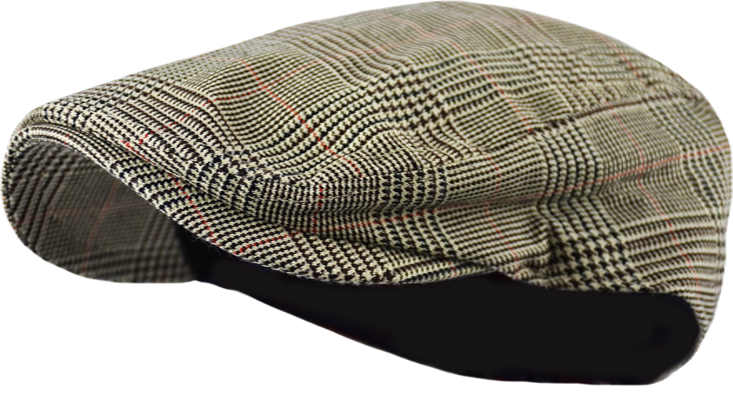 Wonderful Fashion Men's Classic Herringbone Tweed Wool Blend Newsboy Ivy Hat (Large/X-Large, Charcoal)