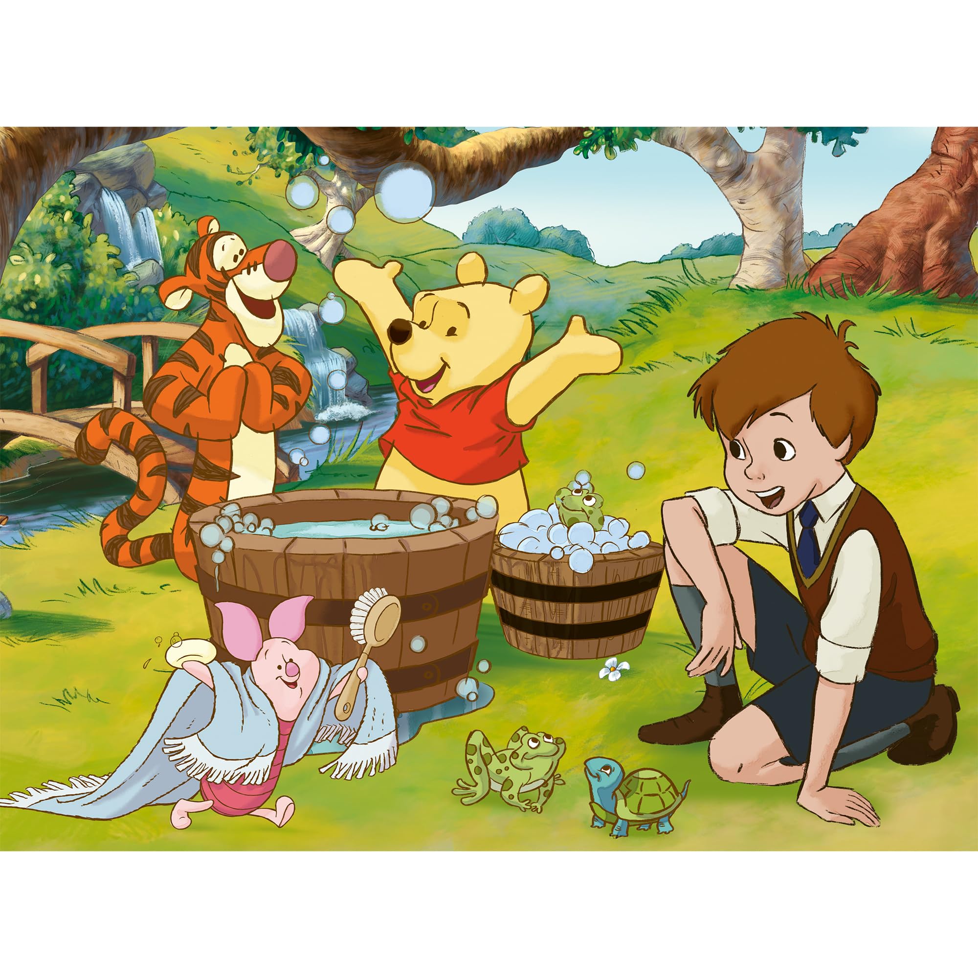 Trefl - Kubuś Puchatek, Dzień z Puchatkiem - Puzzle 30 Elementów - Kolorowe Puzzle z Bohaterami Bajki, Kreatywna Rozrywka, dla Dzieci od 3 lat