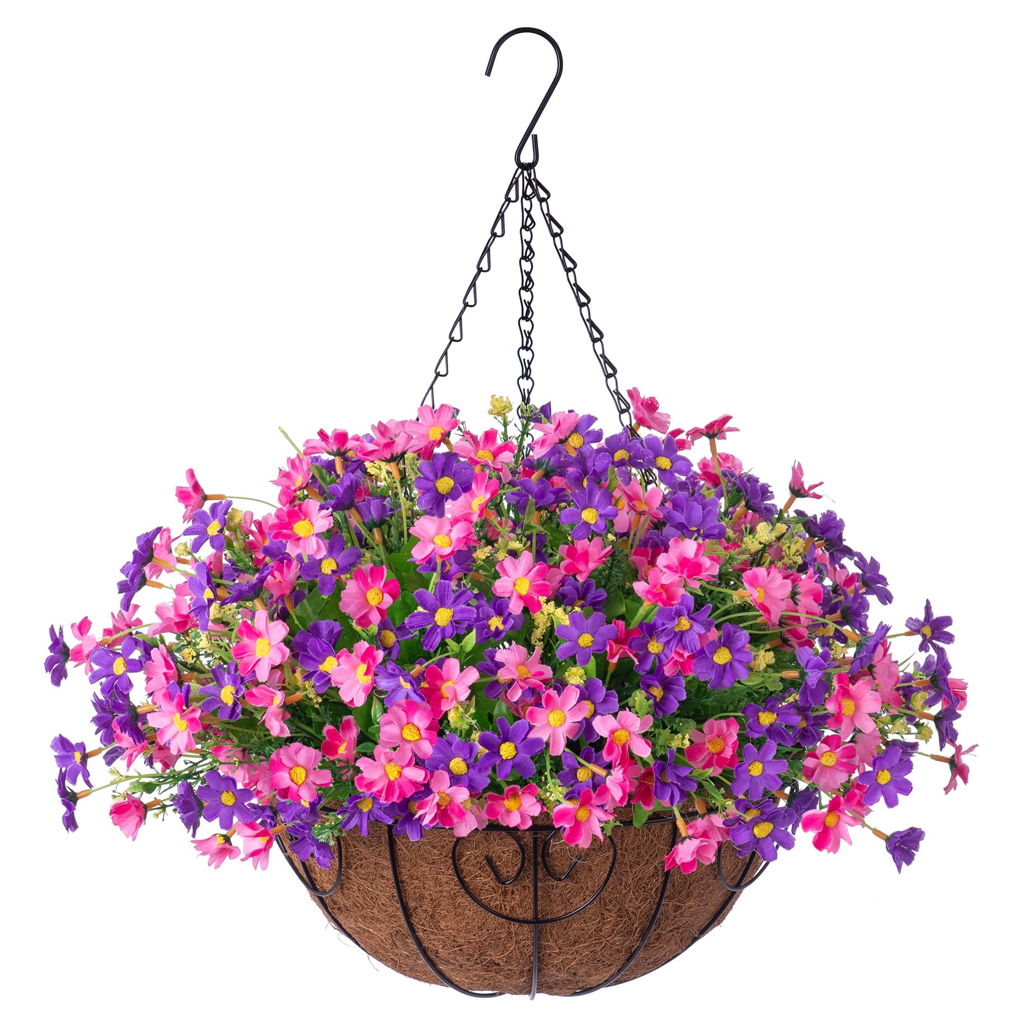 Ammyoo Artificial Hanging Flowers, Pinkish Purple