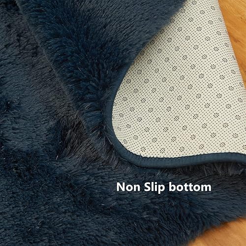 Miniatura 37 de AMTOVO Alfombras de área para sala de estar, 6 x 9 pies, color negro y gris, alfombra grande y esponjosa, alfombra para dormitorio, alfombra