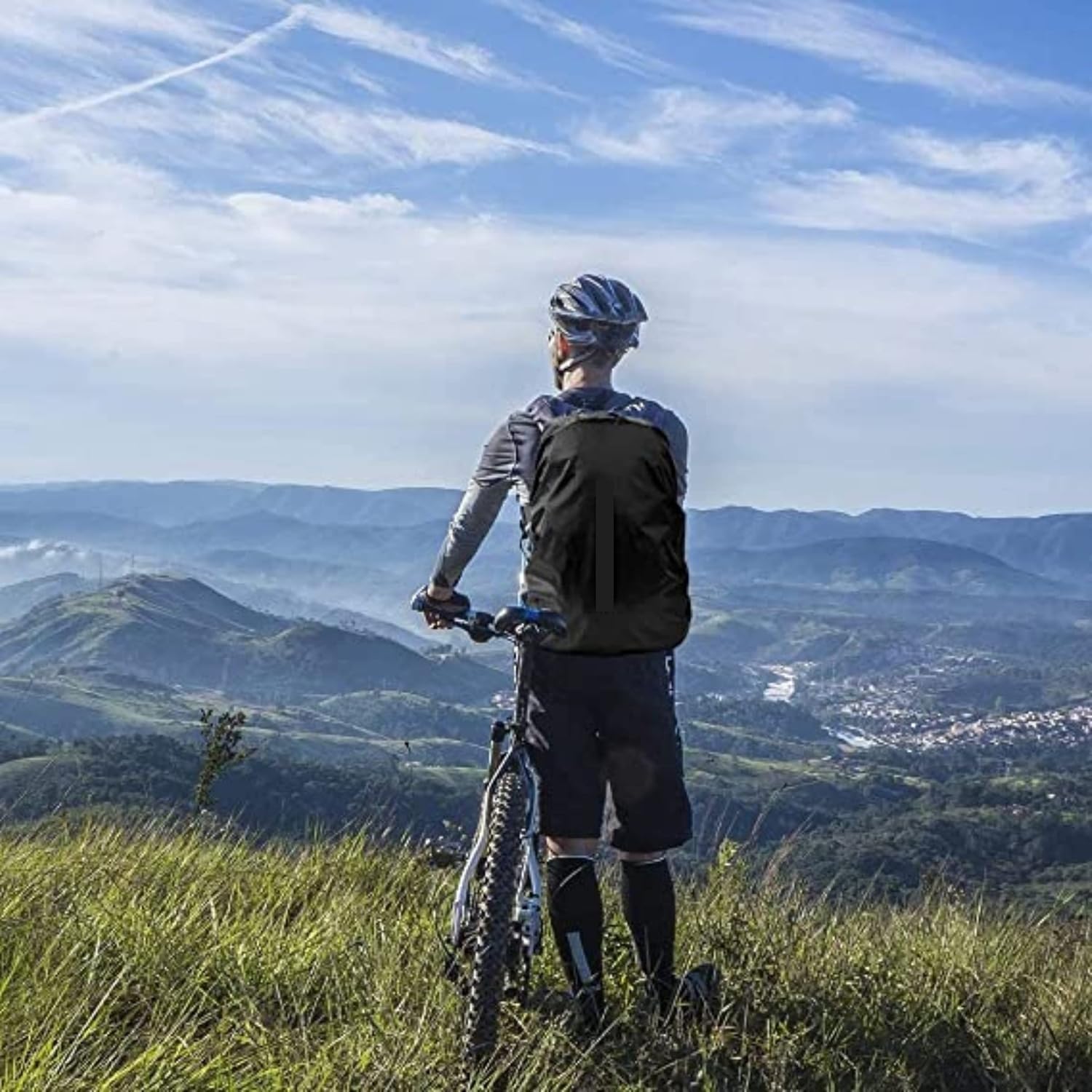 (Pack of 2) Bag Cover Waterproof Combo 25L to 35L Rain Cover for Schoolbag | Laptop Bag | Backpack Bags, Rubberized Material Black (BPBLACK-30LTO40L(2) 27 81nrLyIuN2L. SL1500